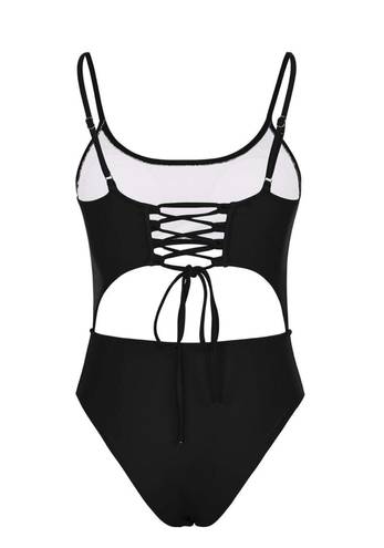 One Piece Cut Out Black Swimsuit