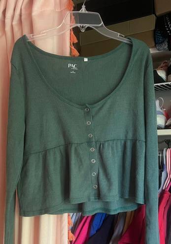 PacSun Green Babydoll Top