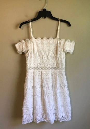 Francesca's  Small White Cold Shoulder Dress