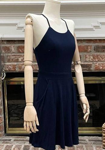 B Darlin 🎉HP🎉  navy blue juniors minidress w/ pockets/ 3/4 /Excellent condition