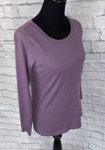 Xersion Longsleeve scoopneck athletic top purple sz small women