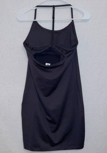 Fabletics Athletic Built in Shelf Bra "To A T" Mandy Mini Dress in Black