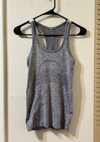 Lululemon  Swiftly Tech Racerback Tank Size 2 Heathered Slate Gray