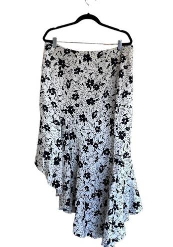 Polo NWT  Ralph Lauren Floral Ruffled Asymmetrical Linen Skirt