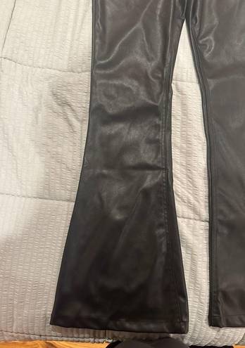 Pull & Bear Faux Leather Flared Pants