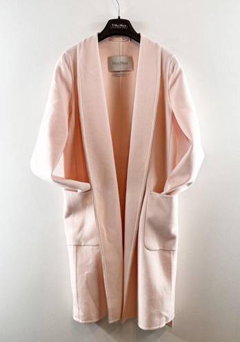 Max Mara  Wool Belted Long Trench Peacoat Baby Light Pink 8