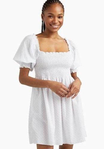 Hill House White  The Athena Nap Dress in Swiss Dot