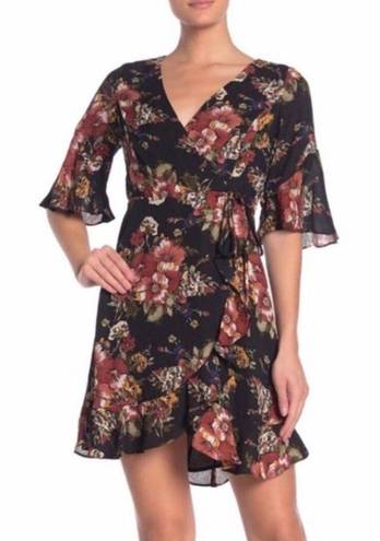 June and Hudson Boho Floral Wrap Flutter Dress