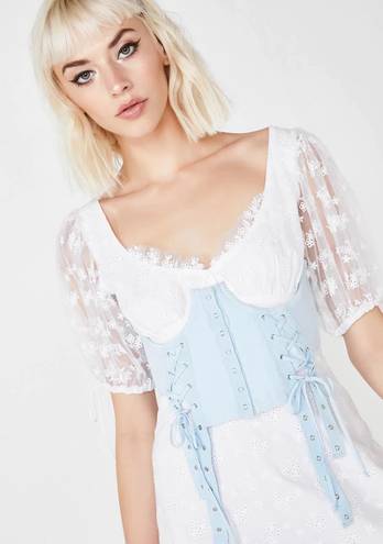 For Love & Lemons NWT  Bourbon Blue Waist Corset