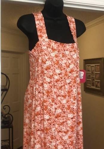 Isabel Maternity  Orange Floral Sun Dress