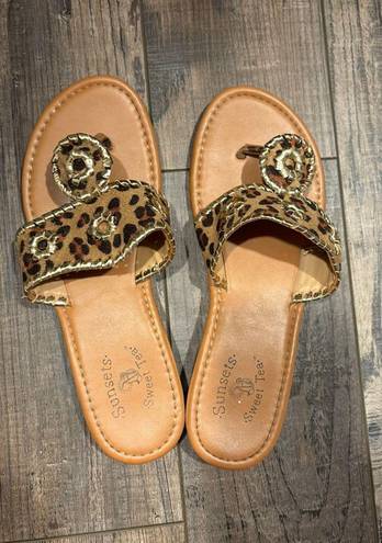 Jack Rogers Cheetah Print Sandals