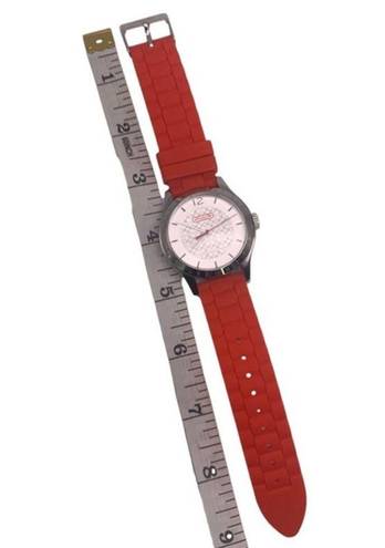 Coach  Silver-tone Rubber Band Ladies Wristlet Watch