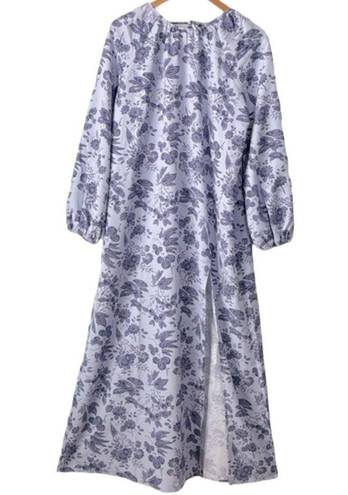 Hill House  the Simone Dress lilac Tonal Floral Long Sleeve Maxi XS NWT