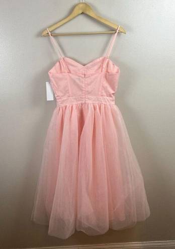 Aura  Dance On Air Tulle Midi Dress Size Medium Pink Ballet Core Fit and Flare