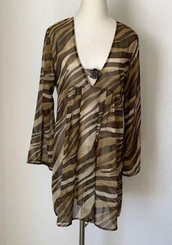 St. John St.‎ John Swimwear Cover-up Women's Small Zebra Tunic Dress Multicolor NWT