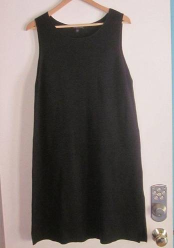 Eileen Fisher  Size L Black Knit Tank Dress