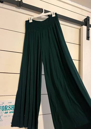 Earthbound dark green flowy pants