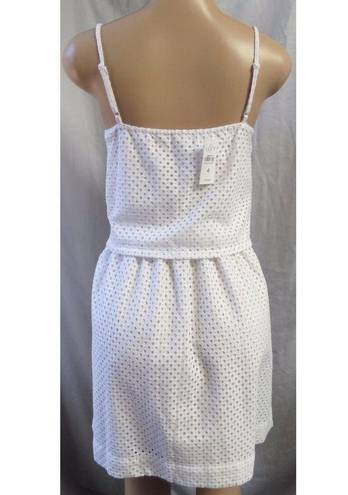 The Loft "" WHITE EYELET OVERLAY TOP CAREER CASUAL DRESS SIZE: 2 NWT $80