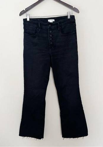 Good American  Good Legs Crop Mini Bootcut Jeans Black Size 29/8 Button Fly