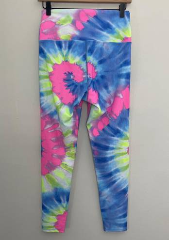 Beach Riot - Ayla Ribbed Blue Tie Dye Leggings