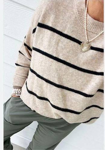 Aerie  Unreal striped drop shoulder sweater size S oversized NWOT