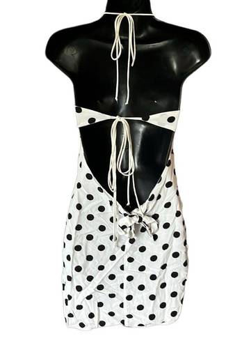 For Love & Lemons For Love of Lemons Ashland Small Black White Polka Dot Shift Dress