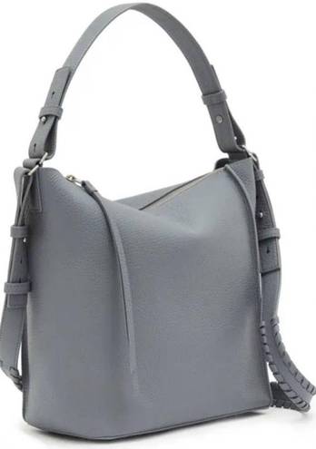 All Saints Kita Pebbled Leather Crossbody Shoulder Bag Like New Color: Gray