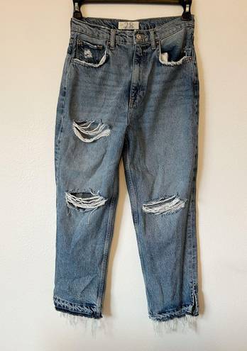 We The Free Lita Distressed High Waisted Slim Leg Jeans 28