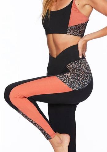 Beach Riot Sport Legging Black Leopard Size Small