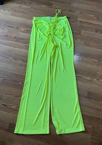 Good American  green Shimmer High Waist Swimsuit Cover-Up Pants Size 7 /4Xl