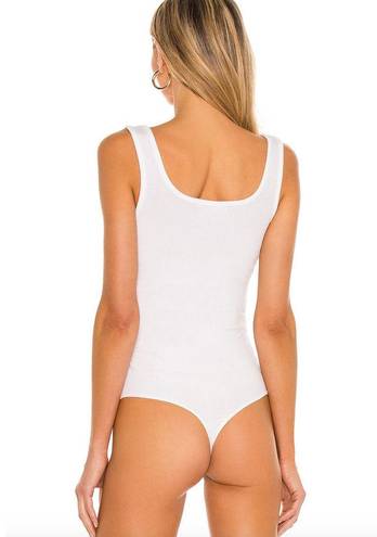 n:philanthropy  X REVOLVE NWT White Ribbed Prince Tank Top Thong Bodysuit XS