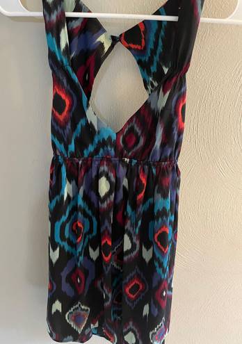 Roxy Colorful Patterned Back Cutout Dress