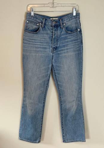 Madewell Slim Demi Boot High Rise Button Fly Jeans Banter Light Wash