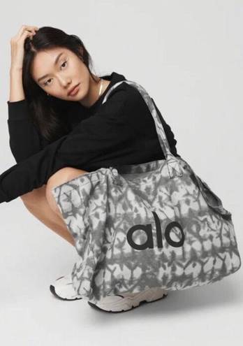 Alo Yoga Grey Tie Dye Shopper Tote Bag One Size