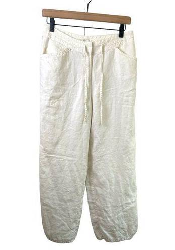 J.Jill  Pants Womens 6 Tall Linen Wide Leg Lined Draw String Comfort Beach Summer