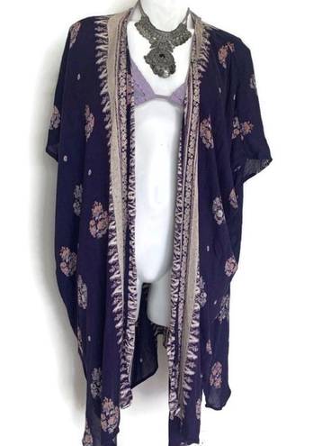 Gypsy  FLORAL CARDIGAN KIMONO OVERSIZE top SMALL