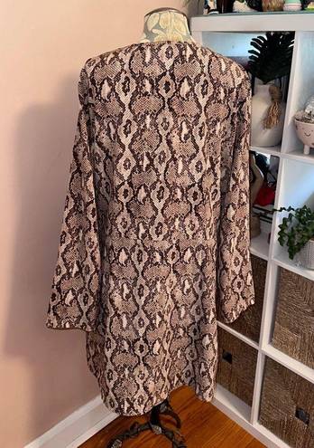 Pretty Little Thing Snake Print Plunge Neck Draped Dress