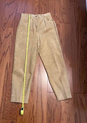 Moda Vintage  Spiegel genuine tan suede high waste pants - size 10.