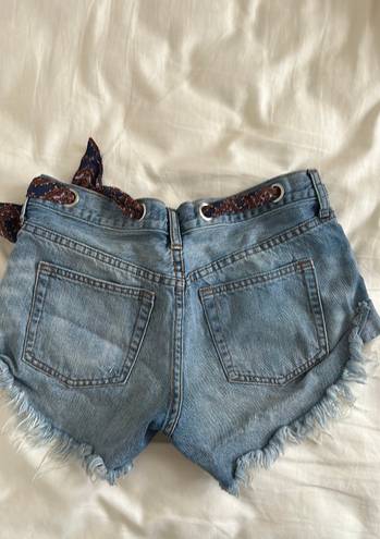 Free People Distressed Denim Shorts