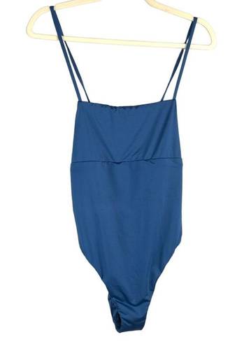 Patagonia  Reversible Sunrise Slider One-Piece Swimsuit Back Tie Wavy Blue M, NWT