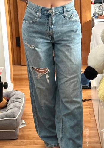 Levi’s Light Wash Distressed Baggy Dad Jeans