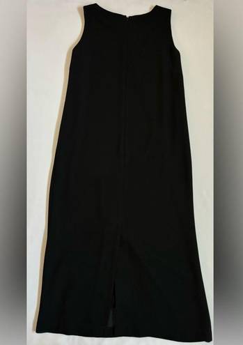 Talbots  Sleeveless Scoop Neck Formal Midi Dress Black Size 4