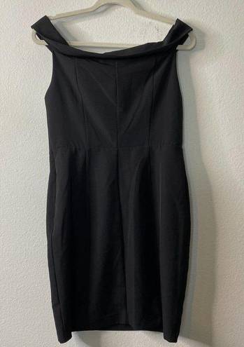 Sam Edelman  Mini Dress Women's Size 6 Black Off The Shoulder Lined Sleeveless