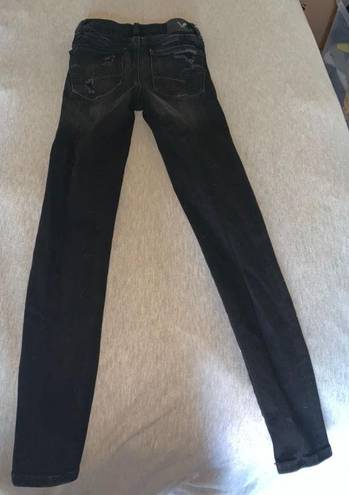 American Eagle Outfitters High Rise Skinny Jeans Black Size 00