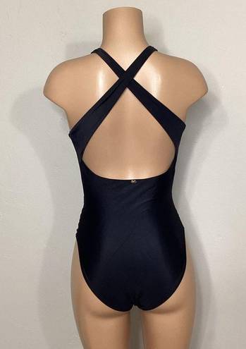 PilyQ New.  black halter swimsuit.