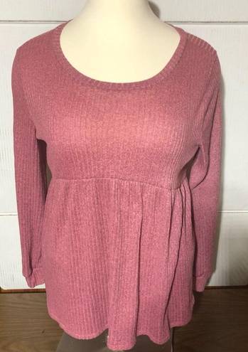 Harper Haptics Holly  3X women's light sweater tunic rib knit balloon sleeve