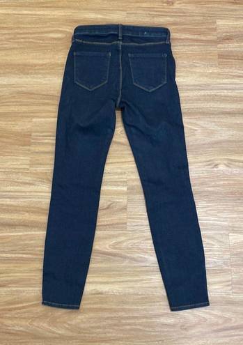 L'AGENCE Margot Midnight Skinny High Rise Crop Blue Jeans Size 25 Inseam 27"
