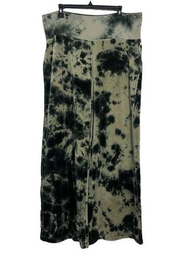 Jasmine & Ginger Green Tie Dyed Bohemian Wide Leg Pants XL