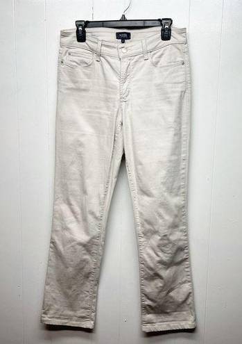 NYDJ  Marylin Straight Lift Tuck Technology 5-Pocket Beige Women's Jeans Size 6