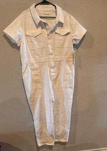 Good American  CREAM WOMENS DENIMN JUMPSUIT